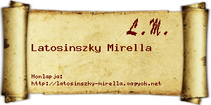 Latosinszky Mirella névjegykártya